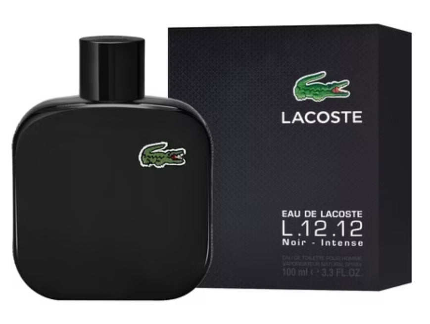 Eau De Lacoste L.12.12 Noir Eau De Toilette Spray, Cologne for Men, 3.3oz 100ml
